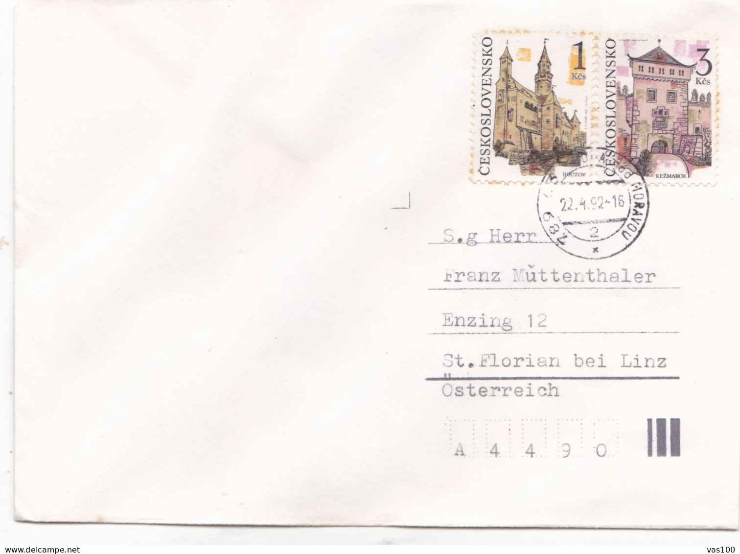 COVERS  CIRCULATED 1992 Tchécoslovaquie - Lettres & Documents