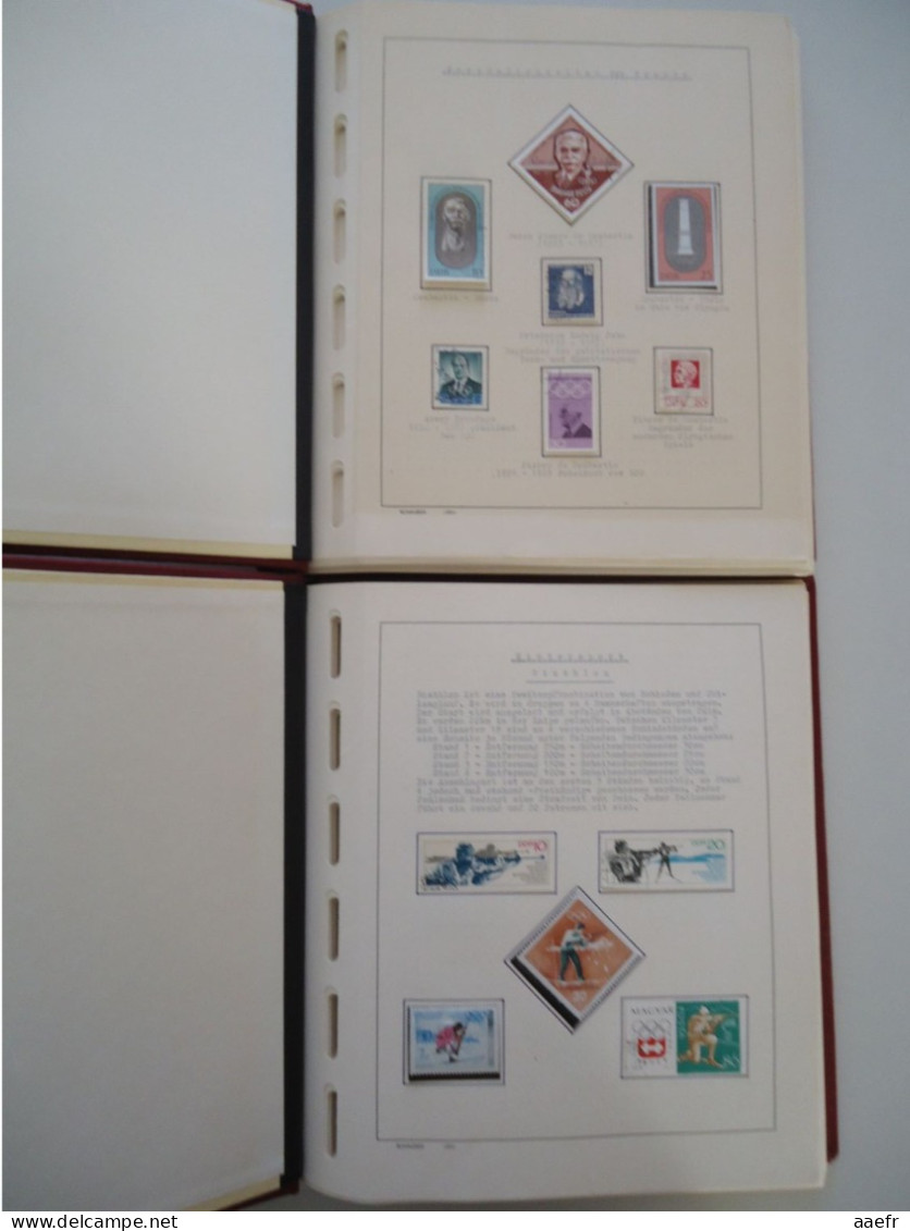 Monde -  Collection Sports Et Jeux Olympiques Par Discipline -  2 Albums Schaubek - 936 Timbres + 9 Blocs + 14 FDC - Collections (en Albums)