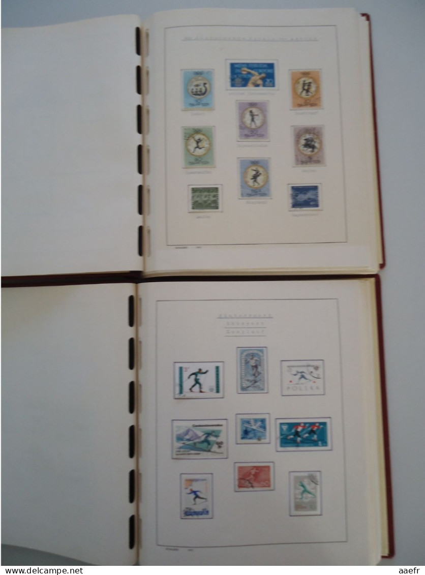 Monde -  Collection Sports Et Jeux Olympiques Par Discipline -  2 Albums Schaubek - 936 Timbres + 9 Blocs + 14 FDC - Collections (en Albums)