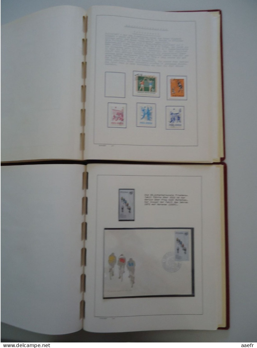 Monde -  Collection Sports et Jeux olympiques par discipline -  2 albums Schaubek - 936 timbres + 9 blocs + 14 FDC