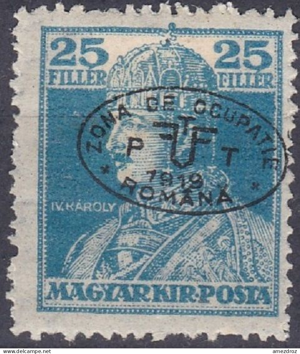 Hongrie Debreczen Debrecen 1919 Mi 40b * Roi Charles IV  (K12) - Debreczen