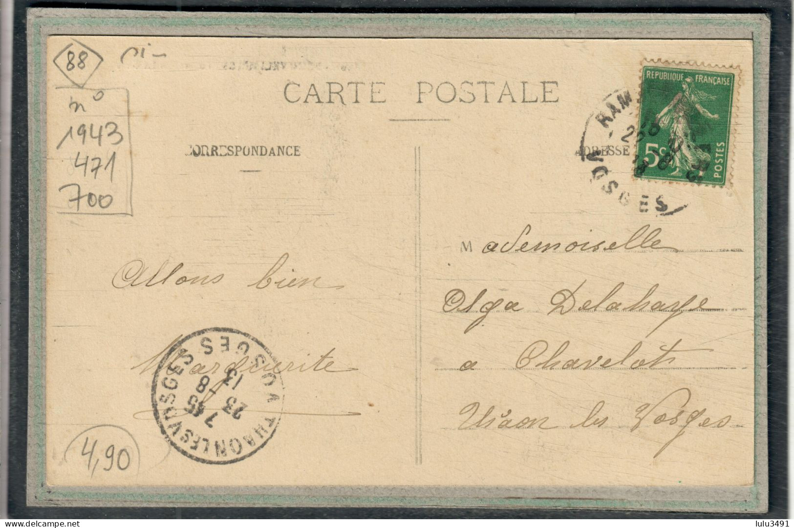 CPA - BROUVELIEURES (88) - Aspect De La Gare En 1913 - Brouvelieures