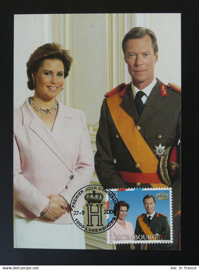 Carte Maximum Card Grande Duchesse Maria Teresa Grand Duc Henri Luxembourg 27/09/2000 - Cartes Maximum