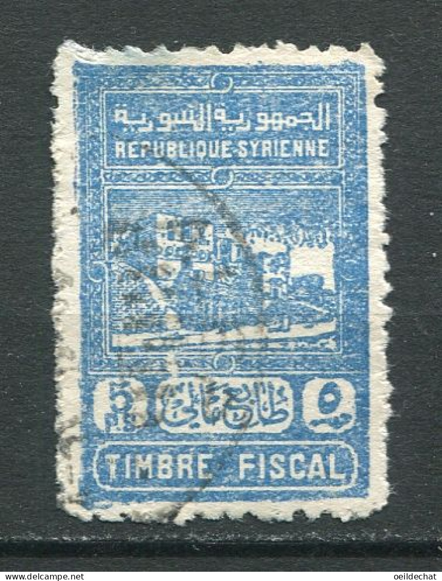 26072 Syrie  Fiscal 5pi. Bleu    1945  TB - Gebraucht