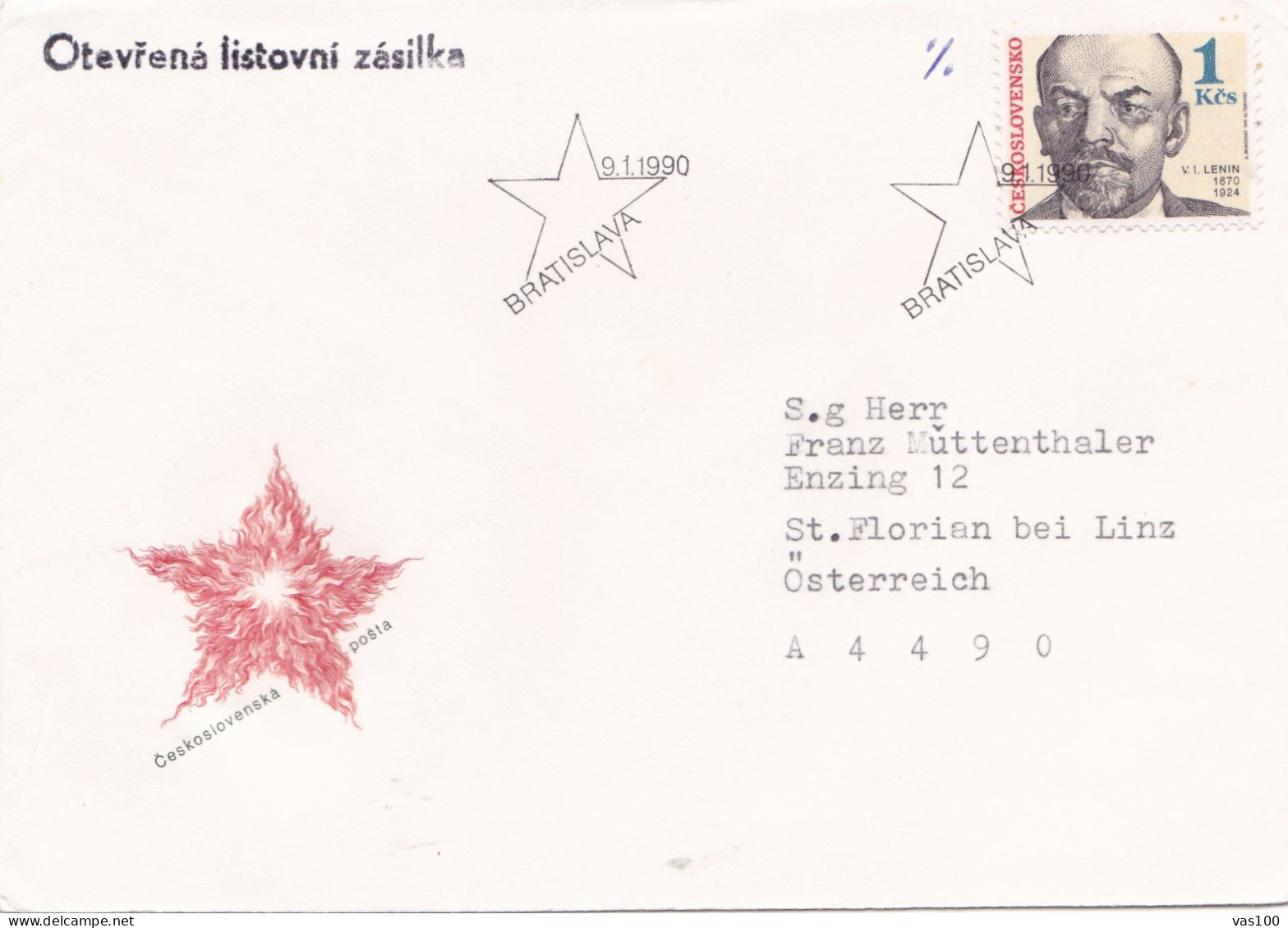 FAMOUS PEOPLE COVERS  FDC 3  CIRCULATED 1990 Tchécoslovaquie - Brieven En Documenten