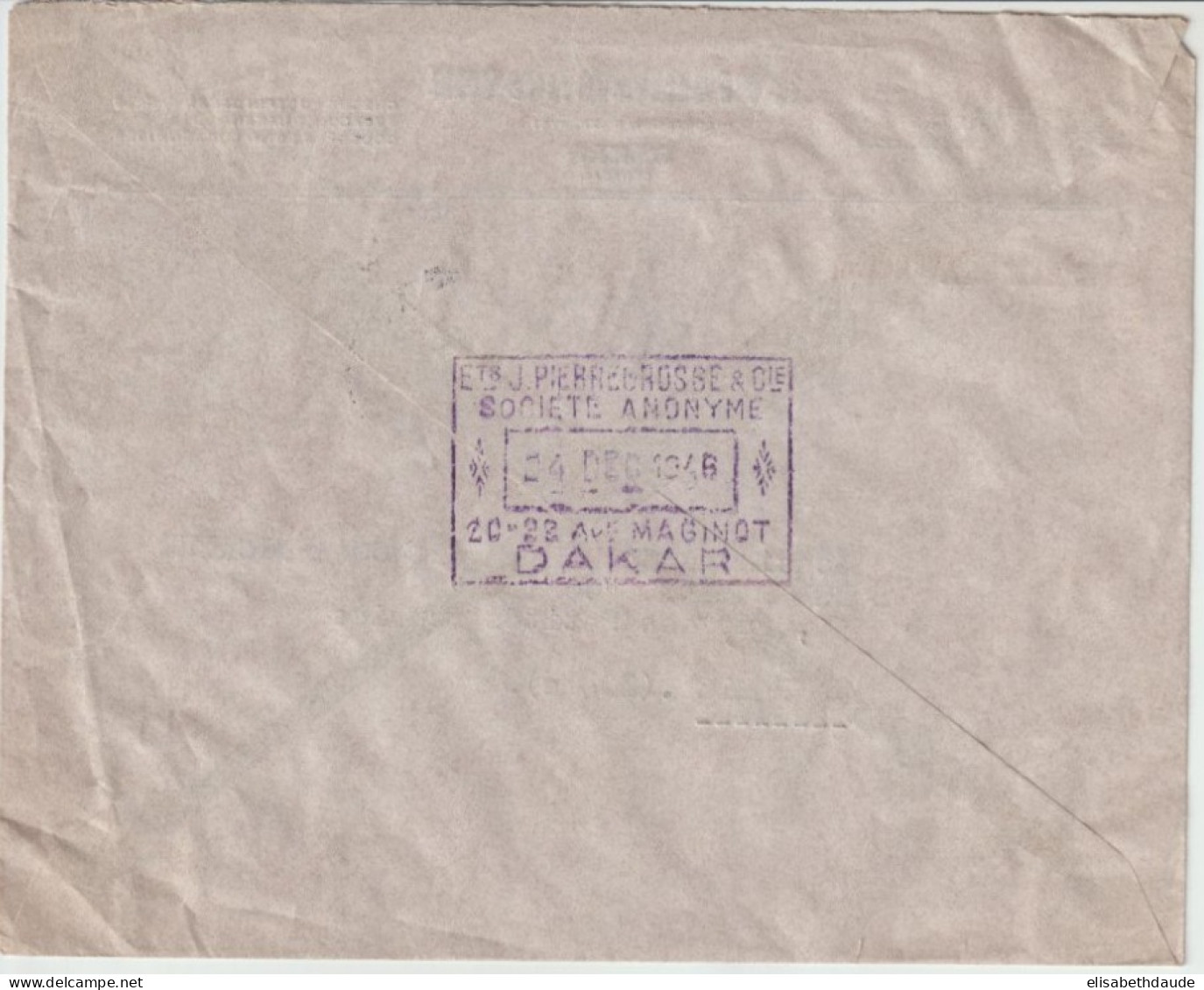 AOF / SENEGAL - 1946 - LIBERATION SEUL Sur ENVELOPPE Par AVION De DAKAR => PARIS - Brieven En Documenten