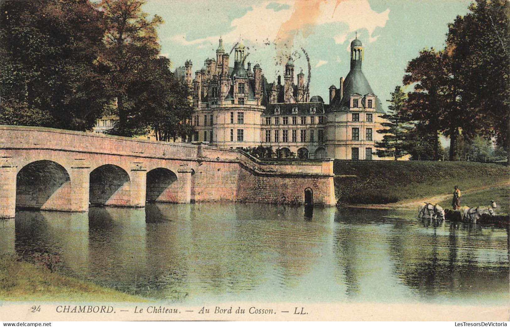 FRANCE - Chambord - Le Château - Au Bord Du Cosson - LL - Colorisé - Carte Postale Ancienne - Chambord