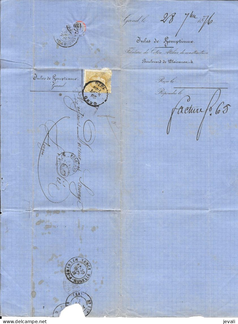 GAND -   Filature De Coton Des Indes 1876 - Textile & Vestimentaire
