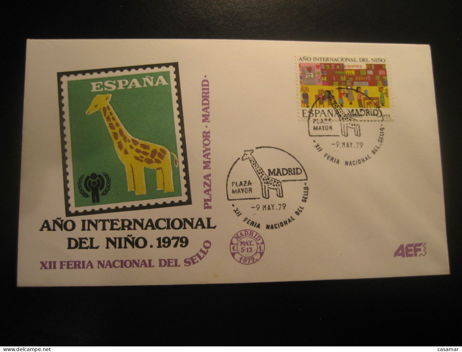 MADRID 1979 Giraffe Girafe Cancel Cover SPAIN Giraffes Girafes - Giraffes