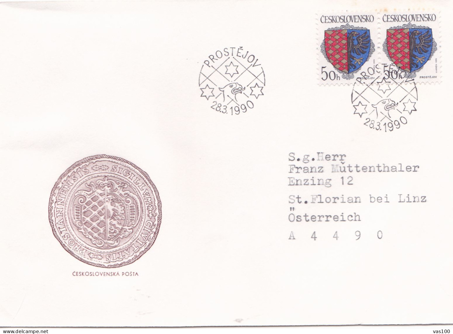 COVERS  CIRCULATED 1990 - Cartas & Documentos