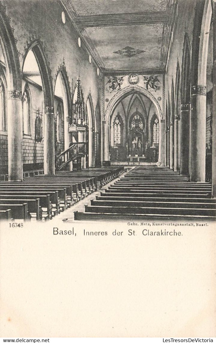 SUISSE - Bâle - Intérieur De L'église Sainte-Clara - Carte Postale Ancienne - Autres & Non Classés