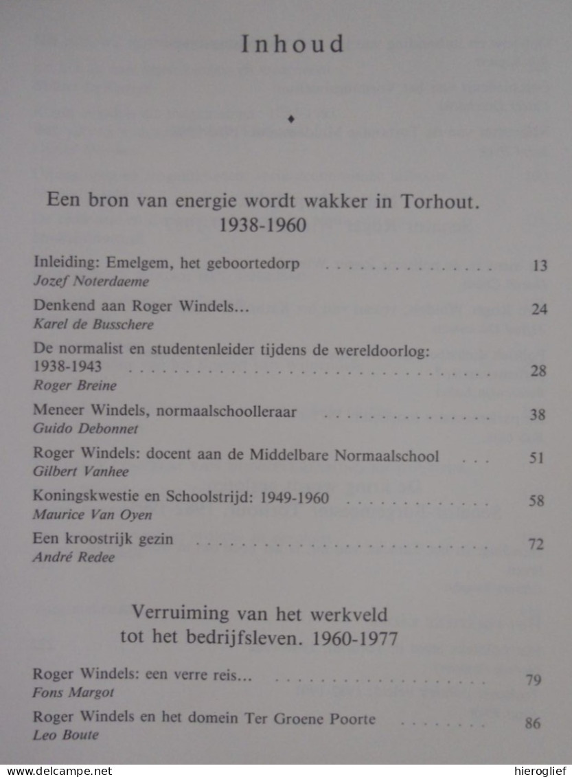 Roger WINDELS en TORHOUT terugblik ten afscheid ° Emelgem / Izegem + Brugge burgemeester senator CVP CD&V politiek