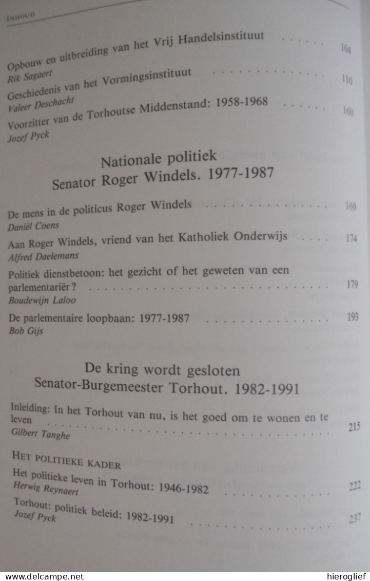 Roger WINDELS en TORHOUT terugblik ten afscheid ° Emelgem / Izegem + Brugge burgemeester senator CVP CD&V politiek