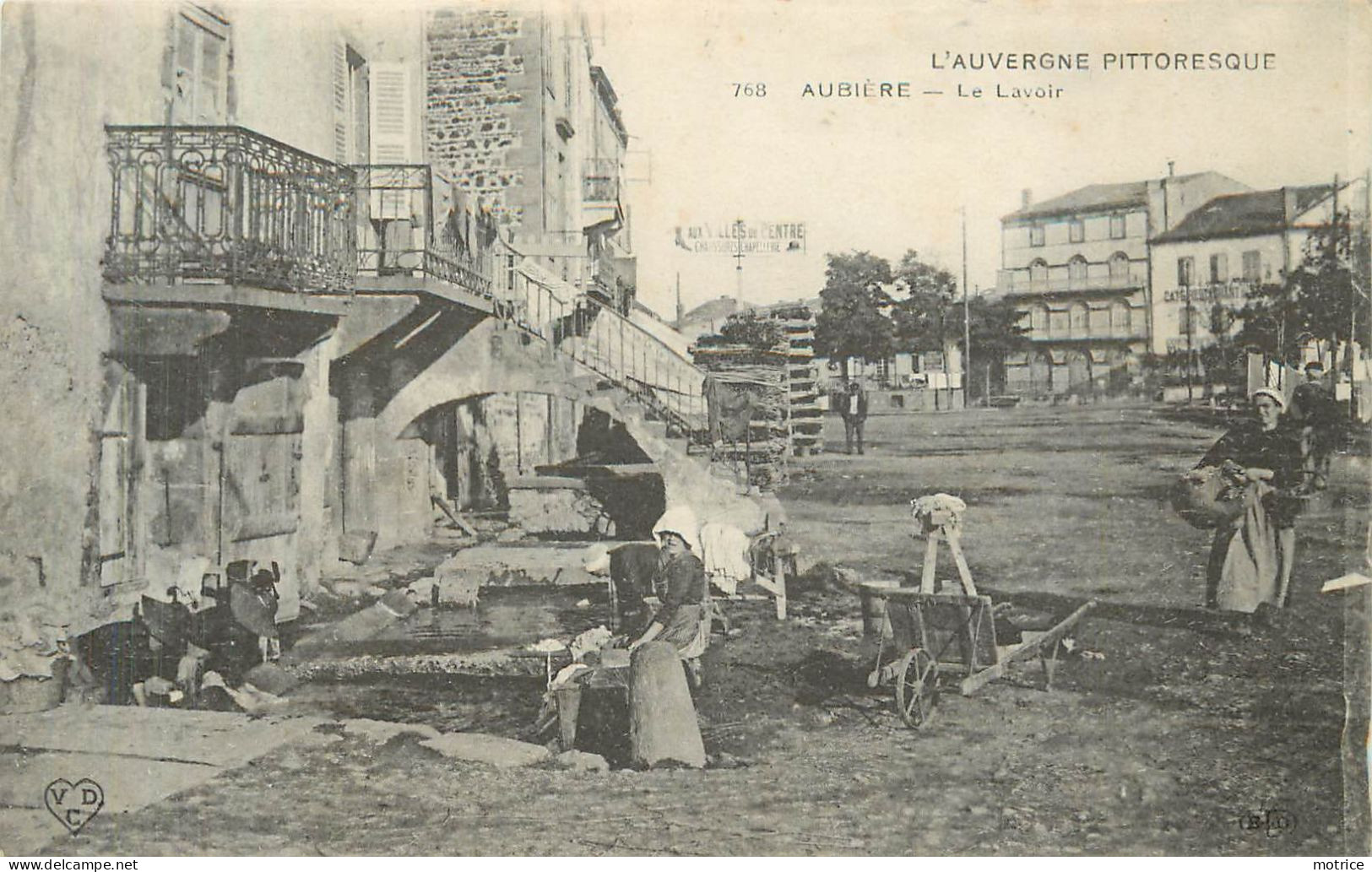 AUBIERE - Le Lavoir. (dos Carte Publicitaire Brasseries Des Dîmeurs). - Aubiere