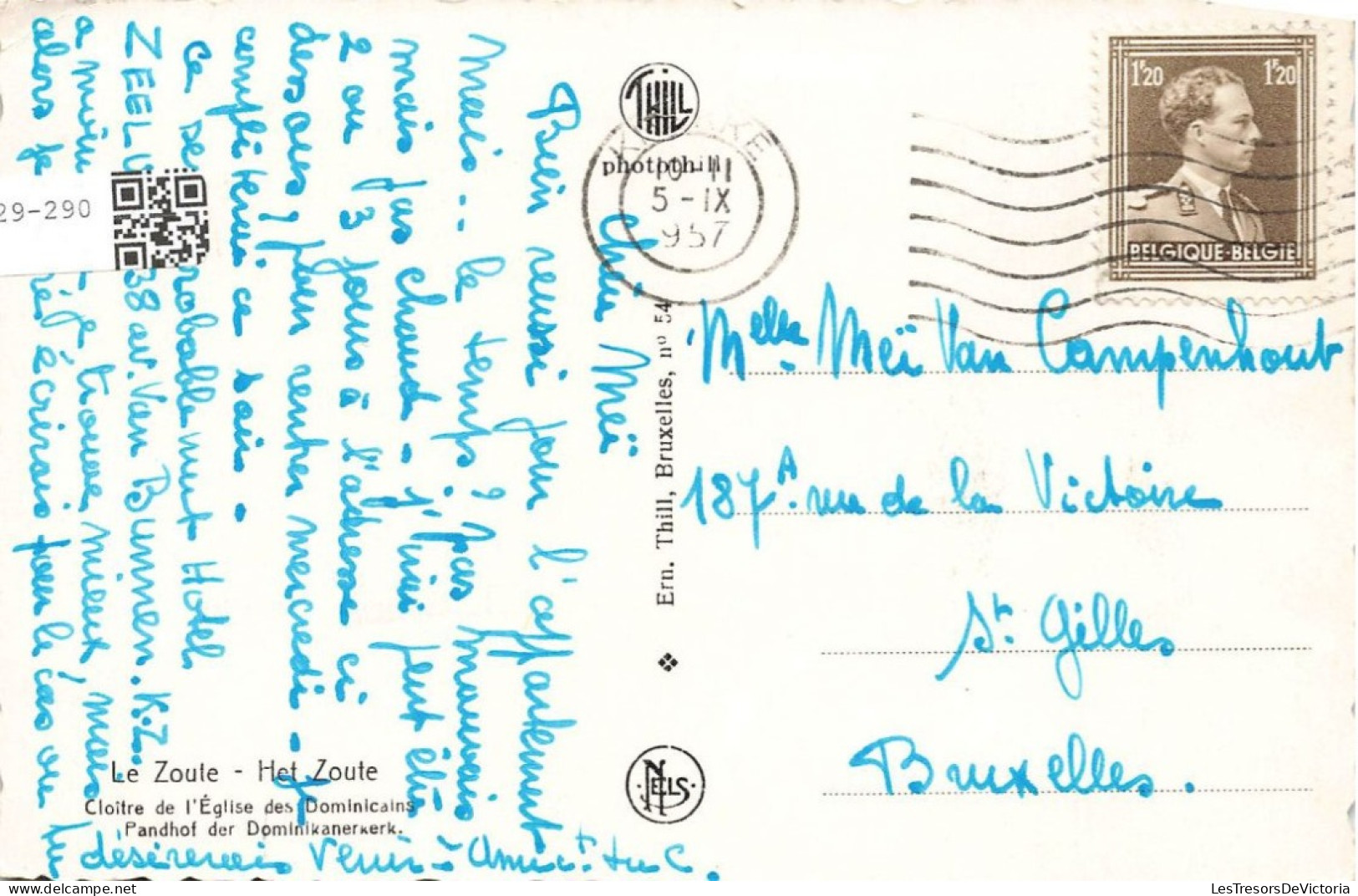 BELGIQUE - Le Zoute - Cloître De L'Eglise Des Dominicains - Carte Postale - Knokke