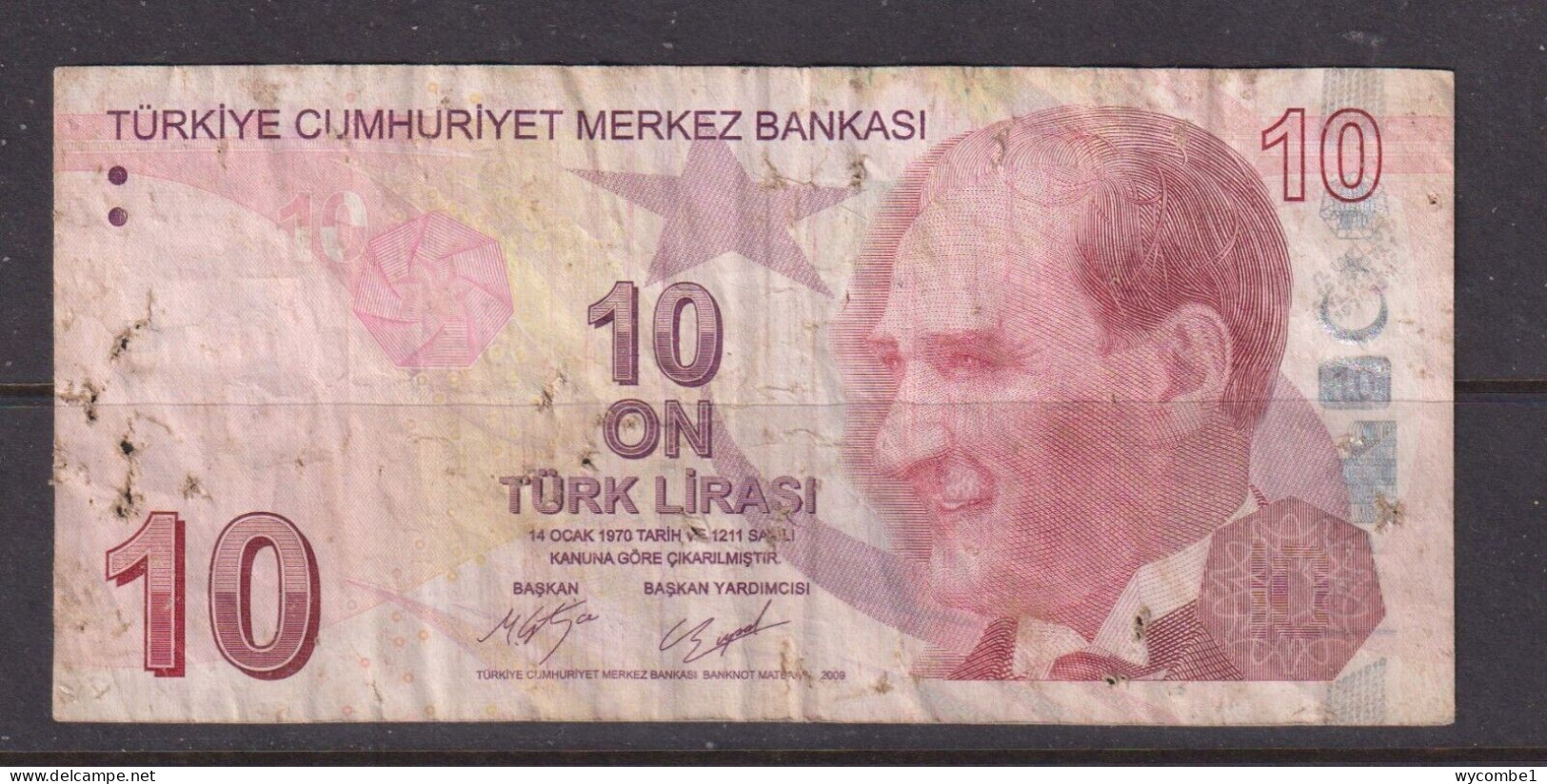 TURKEY - 2009 10 Lirasi Circulated Banknote As Scans - Turkey