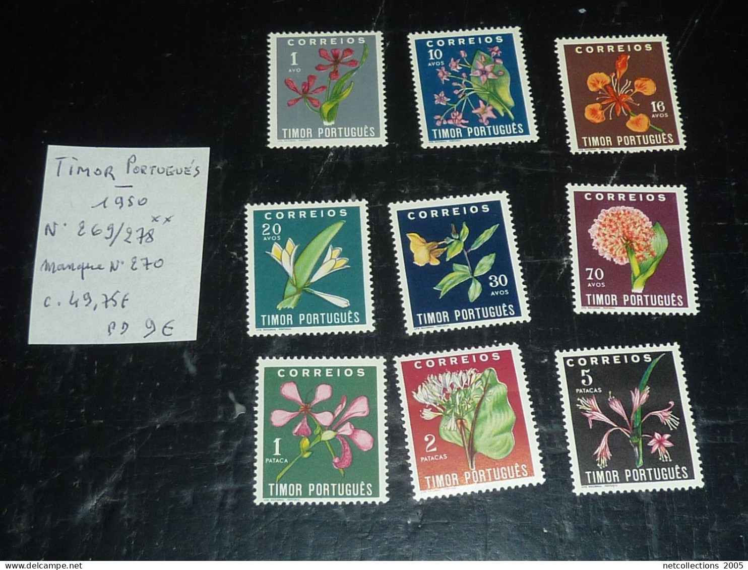 TIMOR POTUGUES 1950 N°269/278 - MANQUE LE N°270 - NEUF SANS CHARNIERES (CV) - Oost-Timor