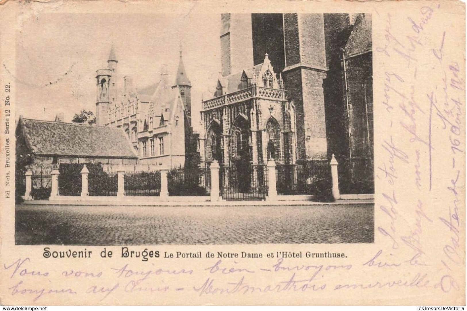 BELGIQUE - Bruges - Le Portail De Notre-Dame Et L'hôtel Grunthuse - Carte Postale Ancienne - Brugge