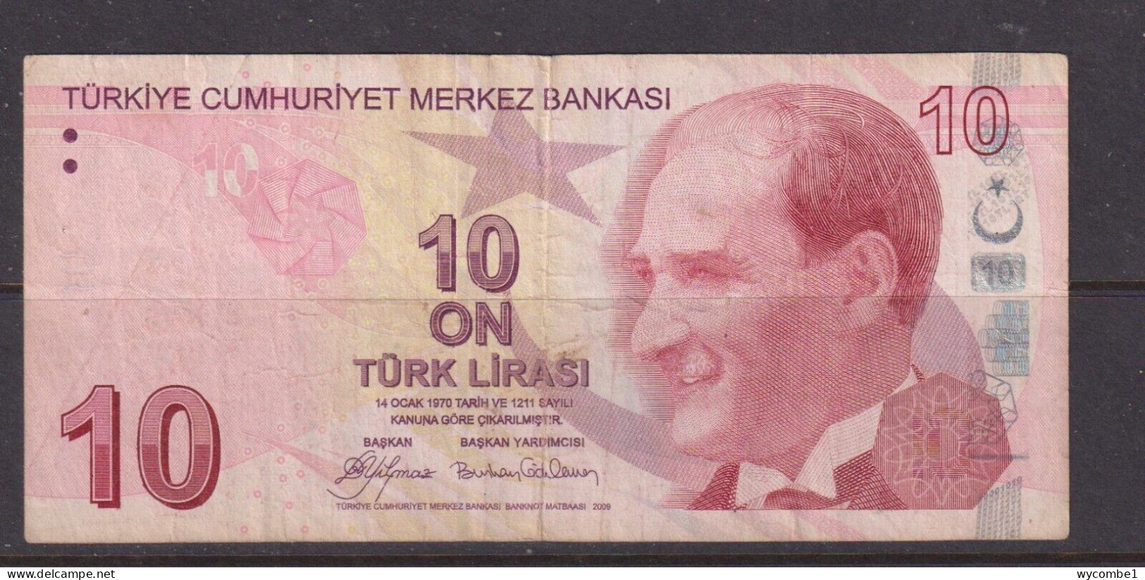 TURKEY - 2009 10 Lirasi Circulated Banknote As Scans - Turquia