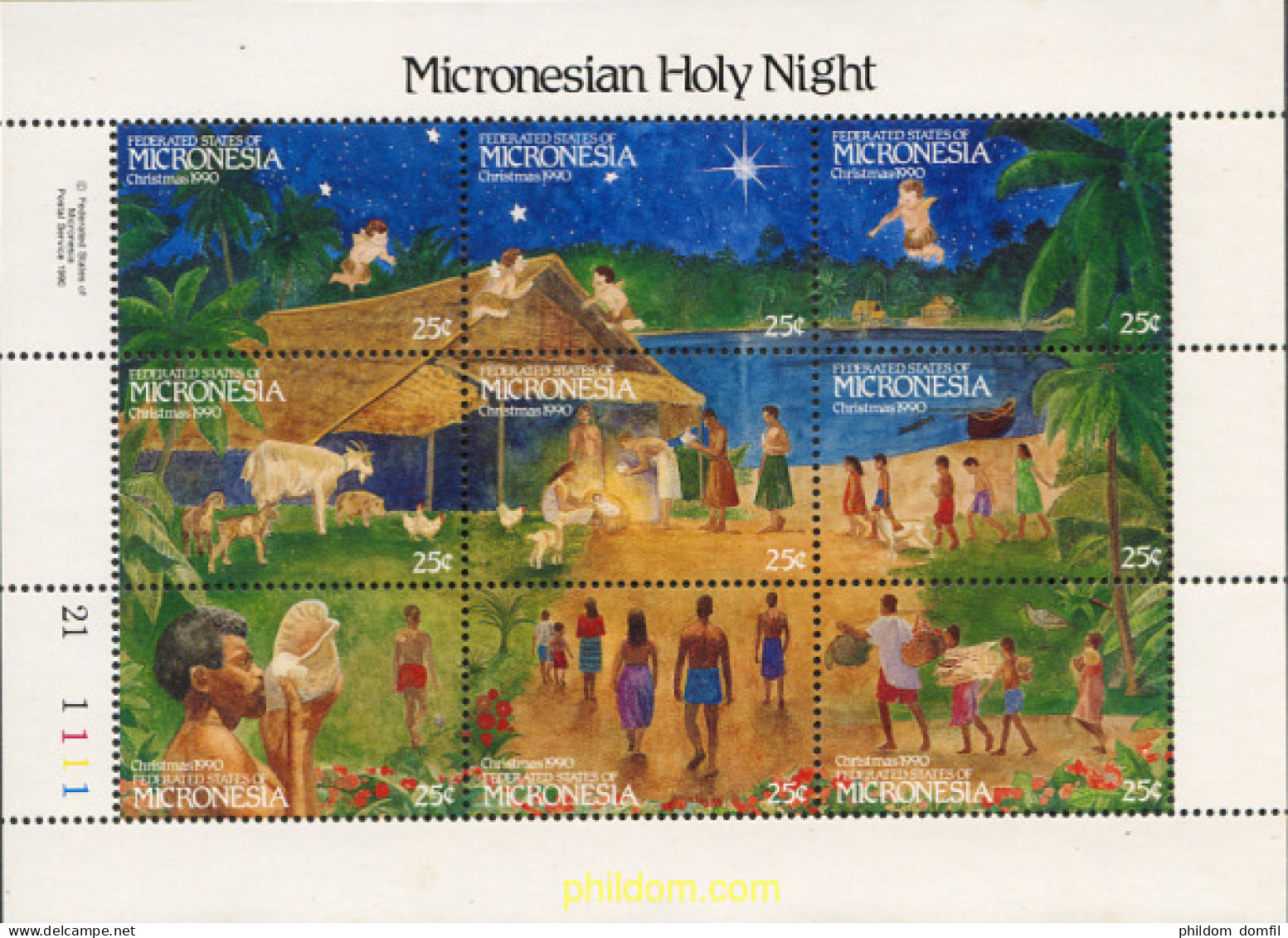 259214 MNH MICRONESIA 1990 NAVIDAD - Micronésie