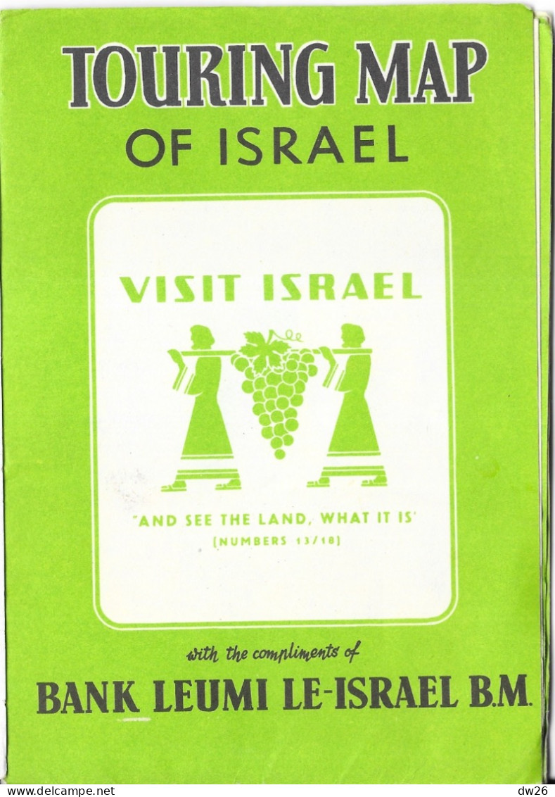 Touring Map Of Israël - Carte Touristique Cartonnée 1964 En Anglais - Strassenkarten