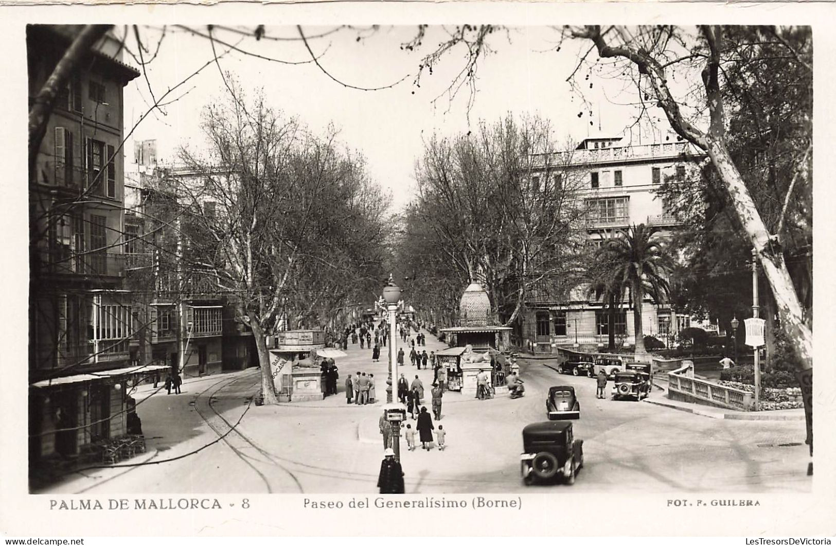 ESPAGNE - Palma De Mallorca - Paseo Del Generalisimo (Borne) - Carte Postale Ancienne - Palma De Mallorca