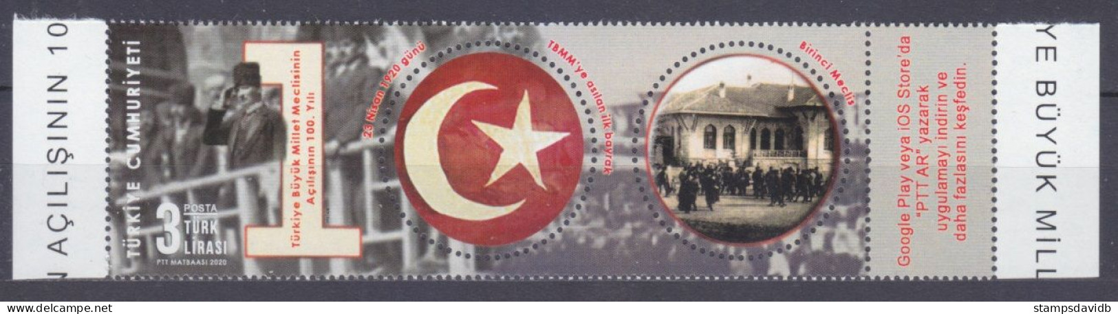 2020 Turkey 4572 Grand National Assembly Of Turkey - Unused Stamps