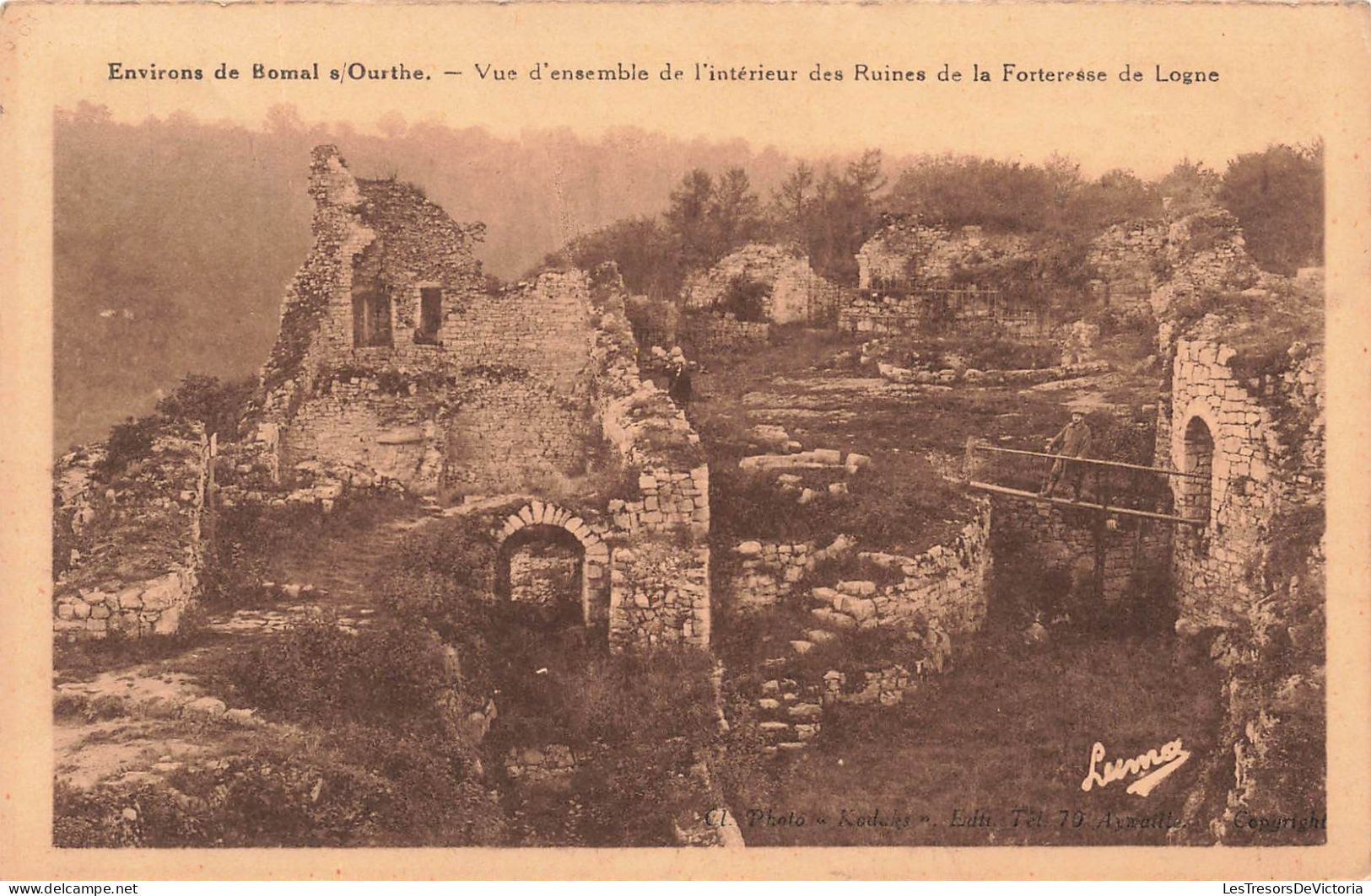 BELGIQUE - Environs De Bomal Sur Ourthe - Vue D'ensemble De L'intérieur Des Ruines De La Forter - Carte Postale Ancienne - Durbuy