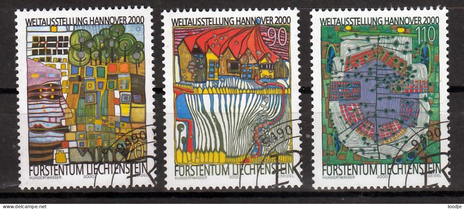 Liechtenstein Mi 1235,1237 Expo 2000 Gestempeld - Usati