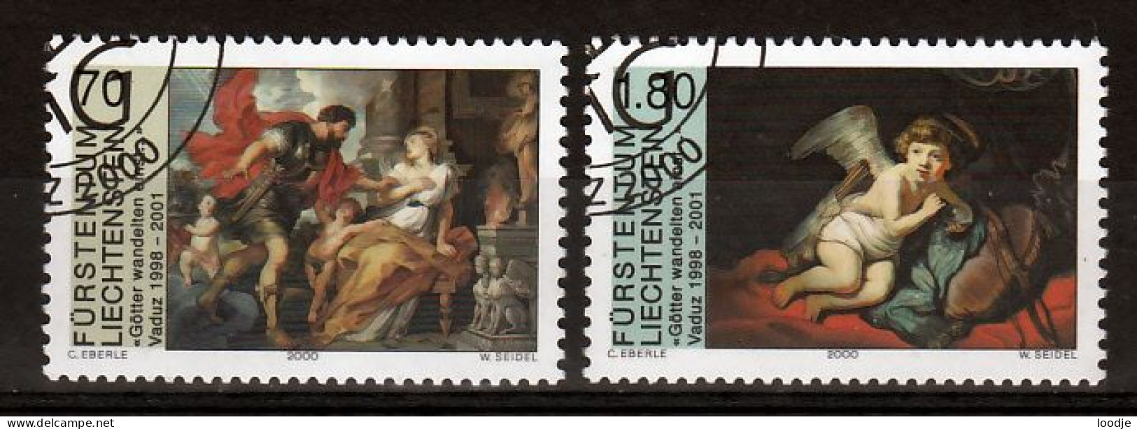 Liechtenstein Mi 1227,1228  Kunst Gestempeld - Used Stamps