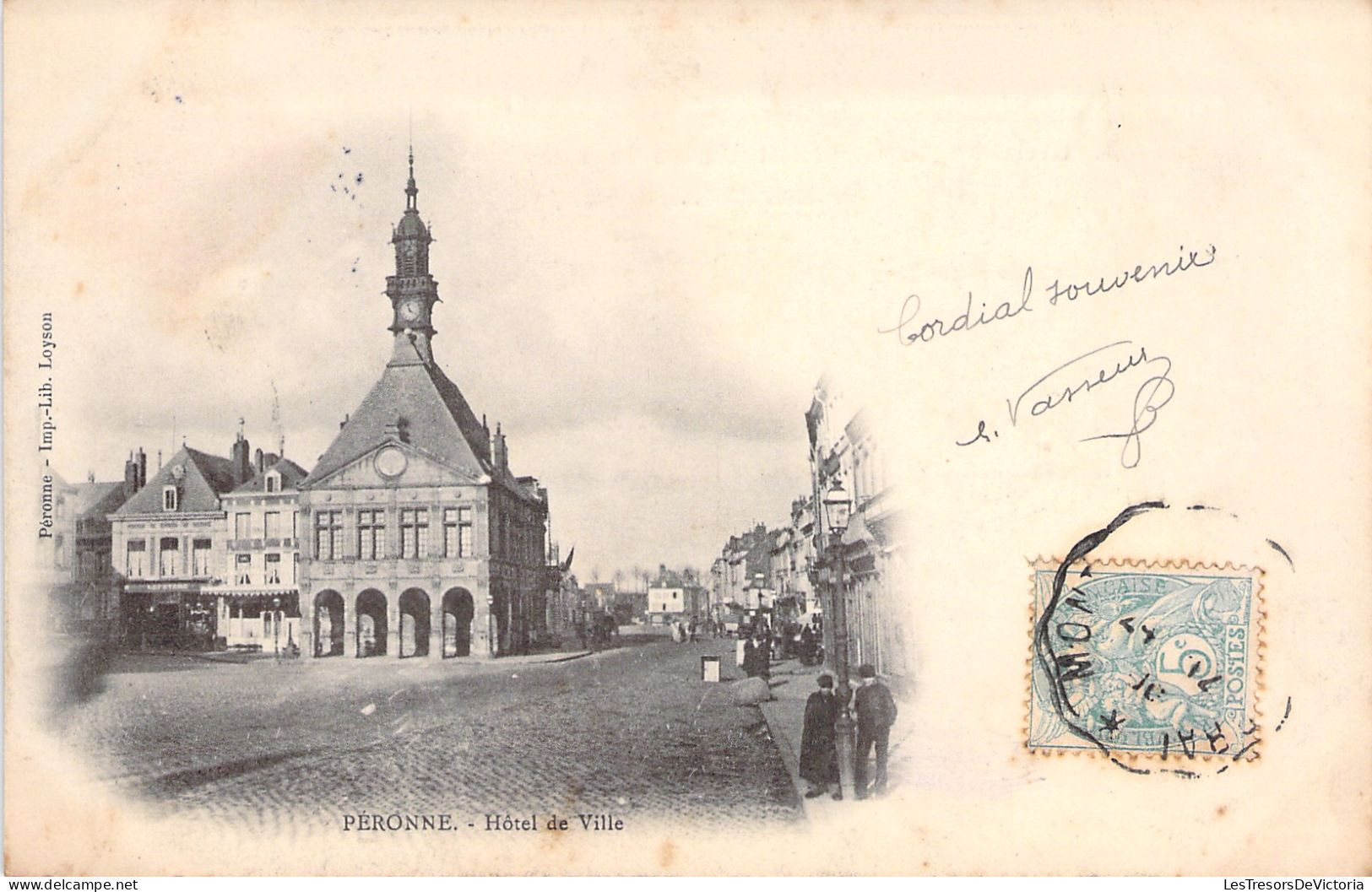 FRANCE - Peronne - Hotel De Ville - Animé  - Carte Postale Ancienne - Peronne