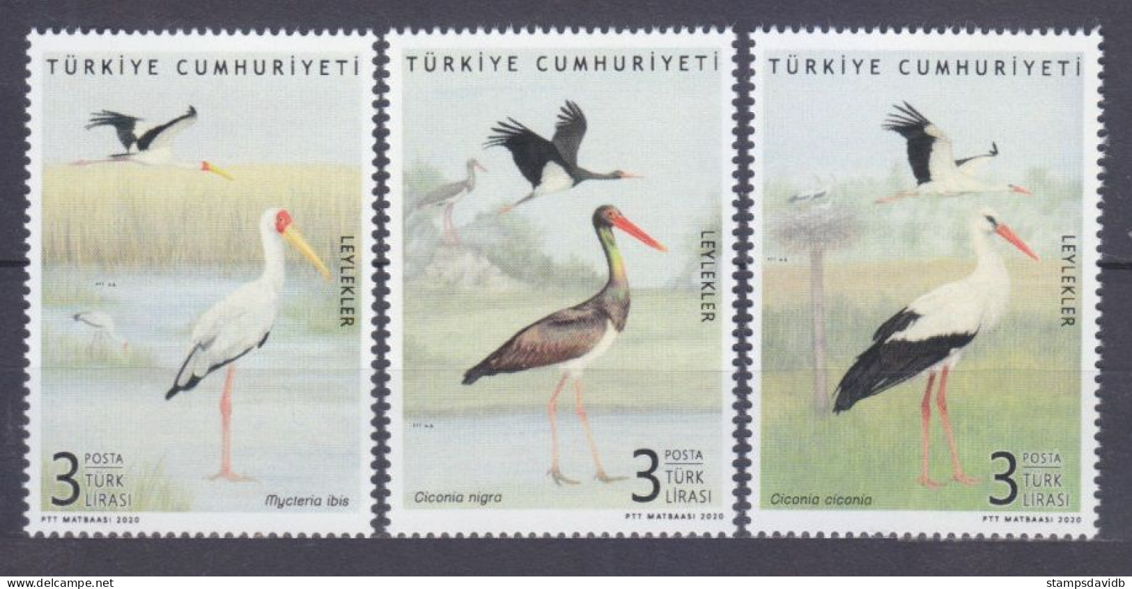 2020 Turkey 4597-4599 Birds 3,00 € - Albatros