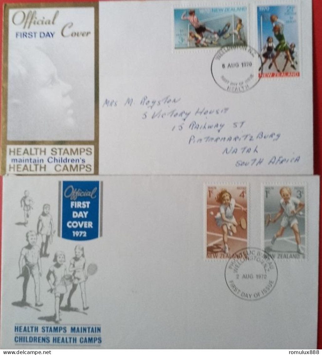 NEW ZEALAND 2X HEALTH COVERS - Cartas & Documentos