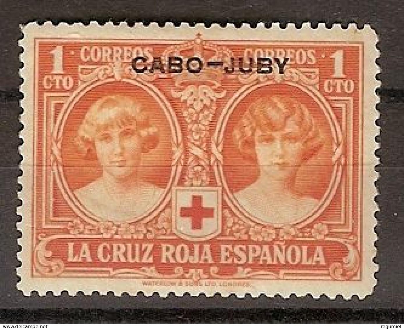Cabo Juby 026 (*) Cruz Roja. 1926. Sin Goma - Cabo Juby