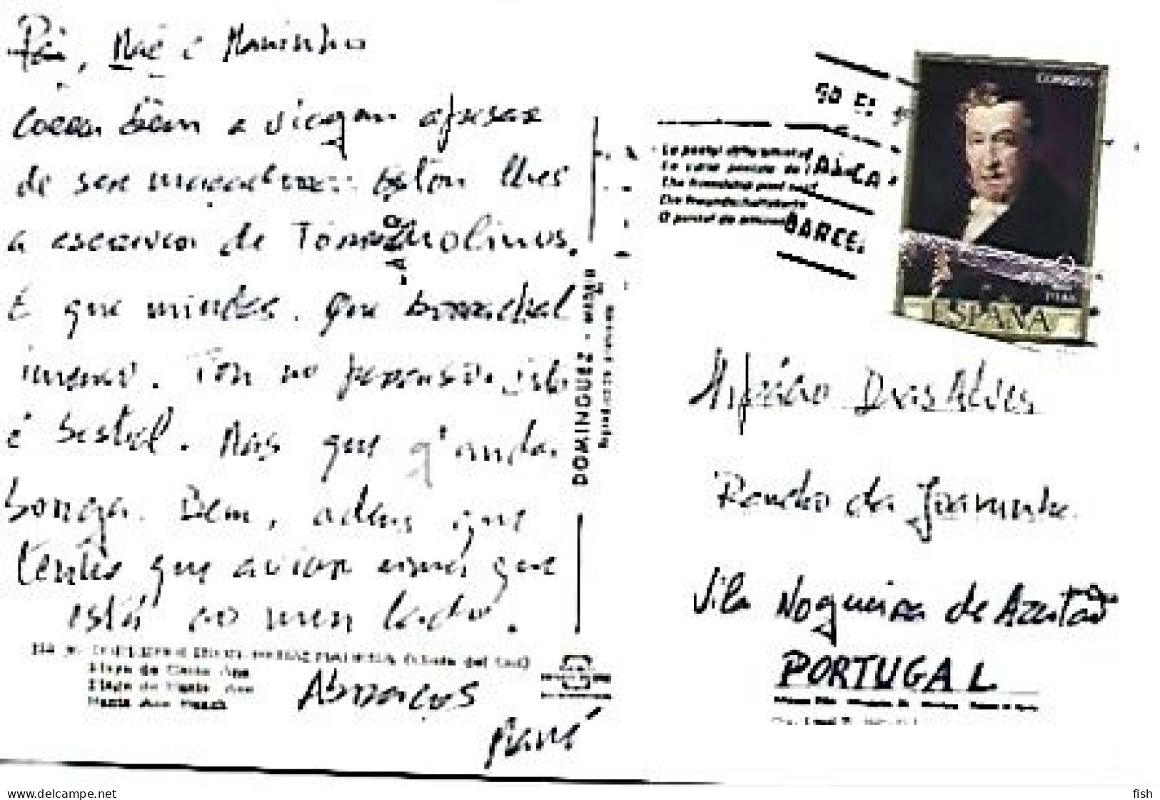 Spain & Marcofilia, Torremolinos, Benalmadena, Playa De Santa Ana, Vila Nogueira De Azeitao (36) - Cartas & Documentos