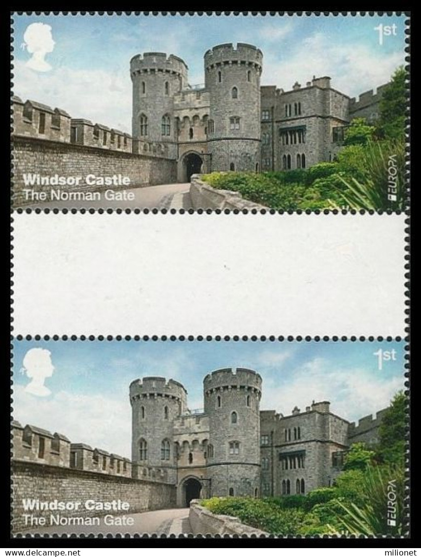 SALE!!! GRAN BRETAÑA GREAT BRITAIN GRANDE BRETAGNE GROSSBRITANIEN 2017 EUROPA CEPT CASTLES Gutter-pair MNH ** - 2017