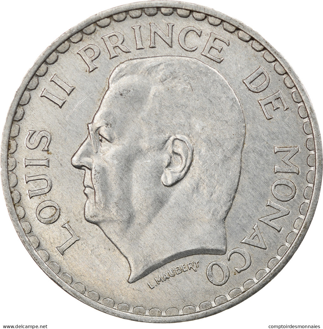 Monnaie, Monaco, Louis II, 5 Francs, 1945, Paris, TTB+, Aluminium, KM:122 - 1922-1949 Luigi II