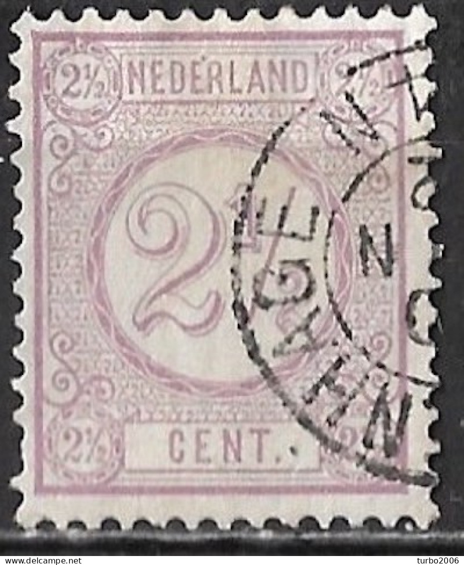Lila Punt Boven Boven 2e E Van NedErland In 1876-1894 Cijfertype 2½ Cent Lila NVPH 33 - Variétés Et Curiosités