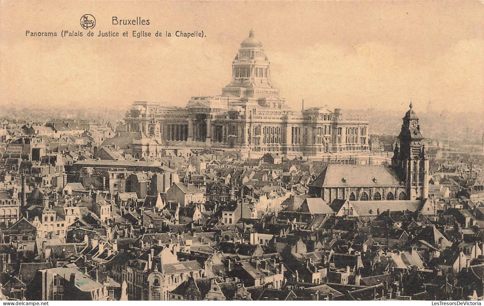 BELGIQUE - Bruxelles - Panorama - Palais De Justice Et église De La Chapelle - Carte Postale Ancienne - Sonstige & Ohne Zuordnung