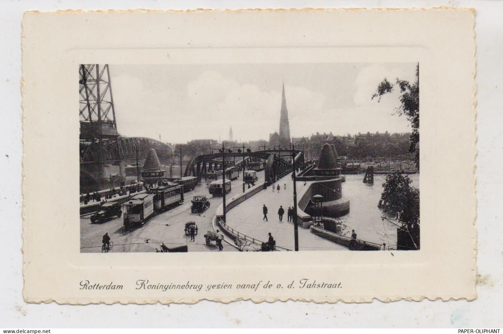 ZUID-HOLLAND - ROTTERDAM, Koniginnebrug Van Takstraat, Tram / Oldtimer - Rotterdam