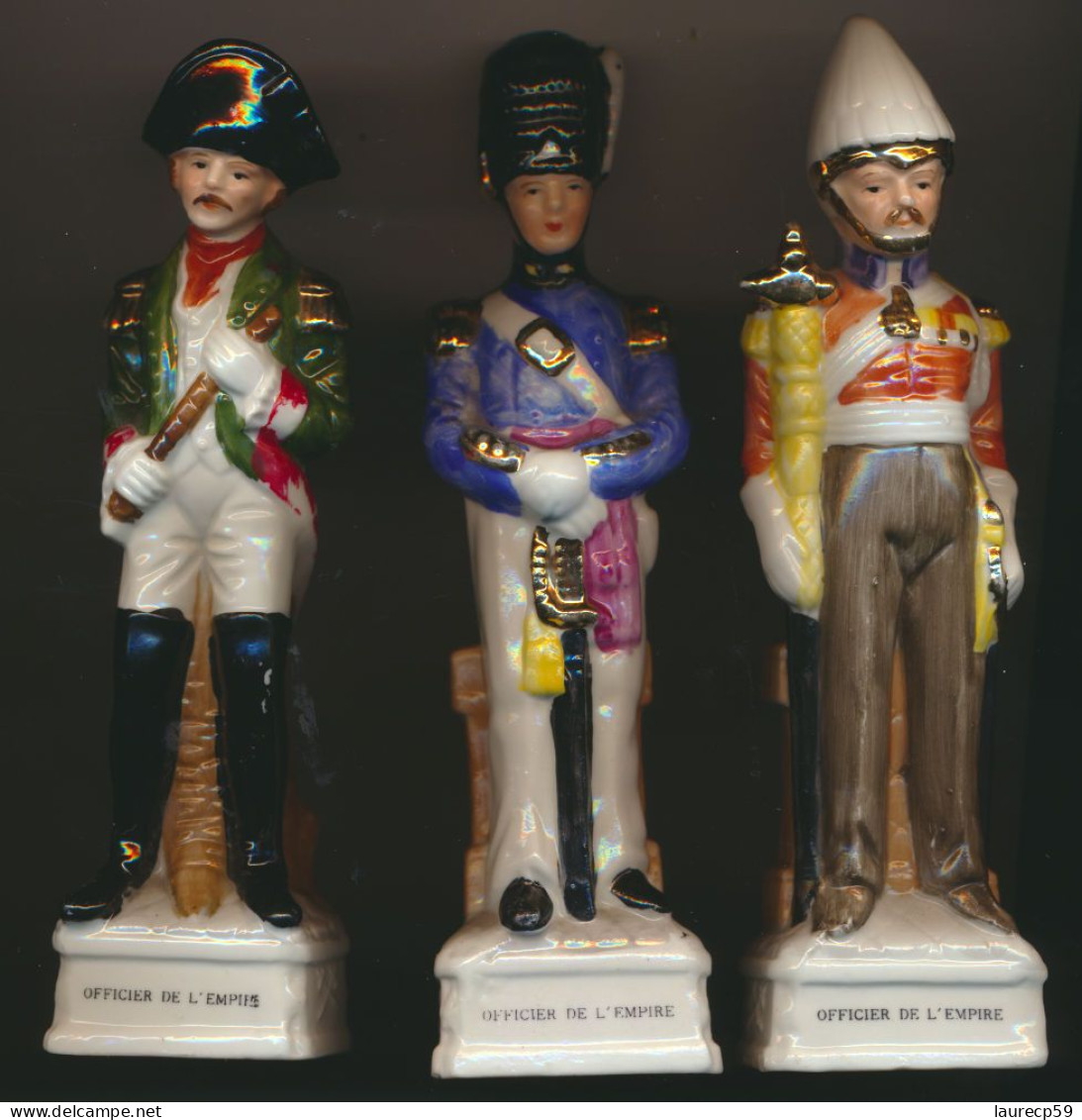 Lot De 3 Statuettes Soldats Officiers  De L'empire - - Otros & Sin Clasificación