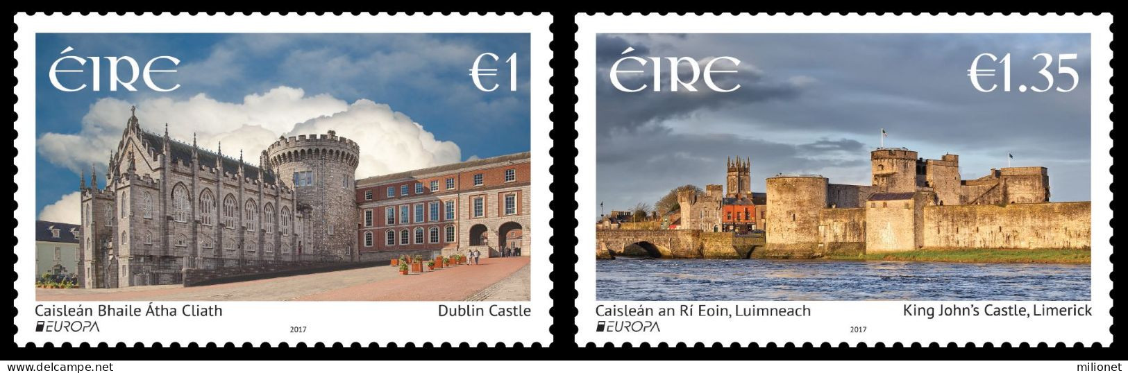 SALE!!! IRELAND IRLANDA IRLANDE IRLAND 2017 EUROPA Castles 2 Stamps Set MNH ** - 2017