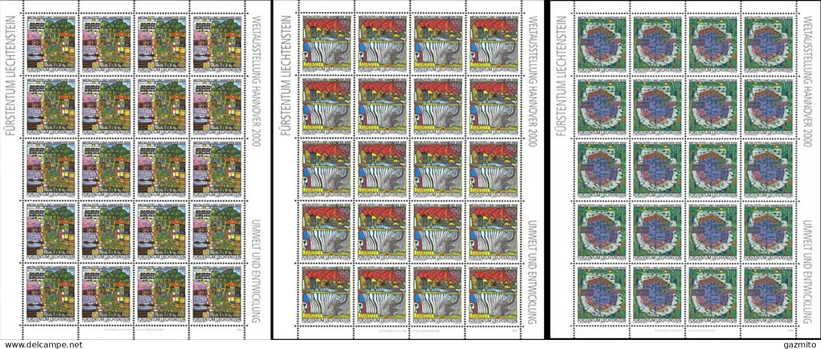 Liechtenstein 2000, Expo HAnnover, 3sheetlets - 2000 – Hanovre (Allemagne)