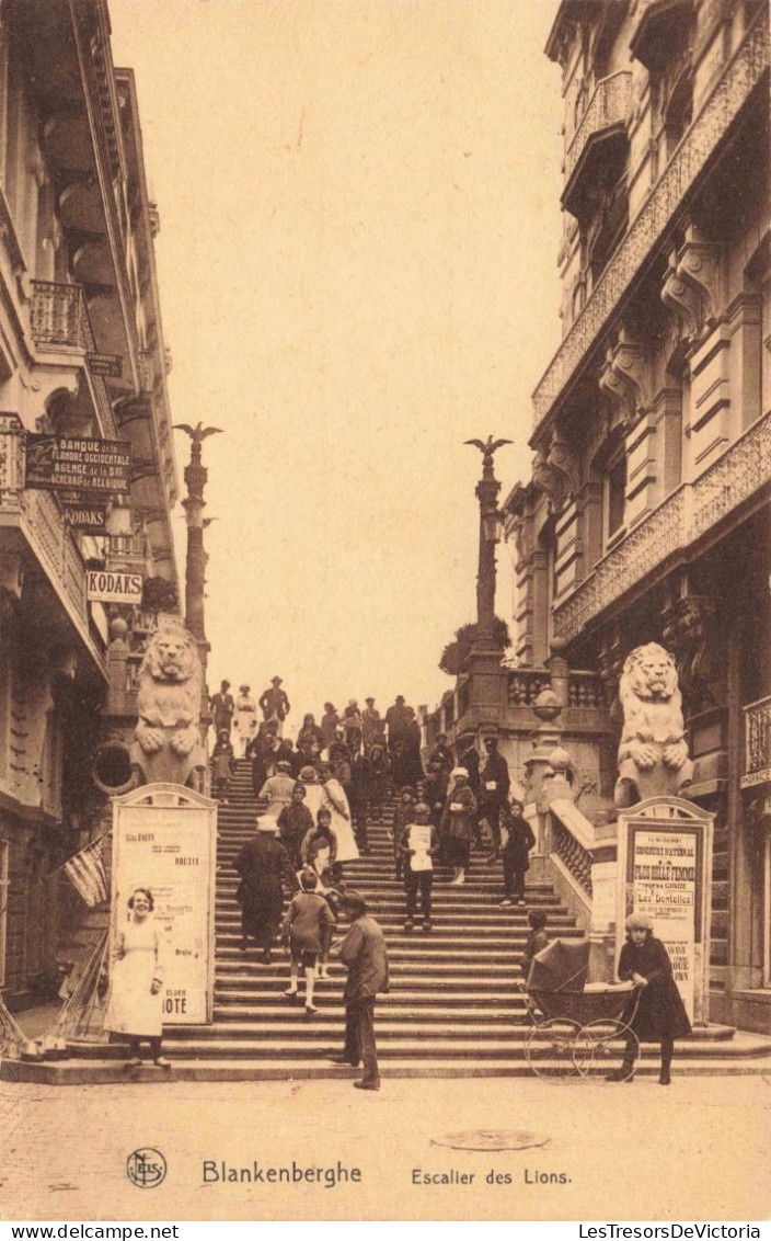 BELGIQUE - Blankenberge - Escalier Des Lions - Carte Postale Ancienne - Blankenberge