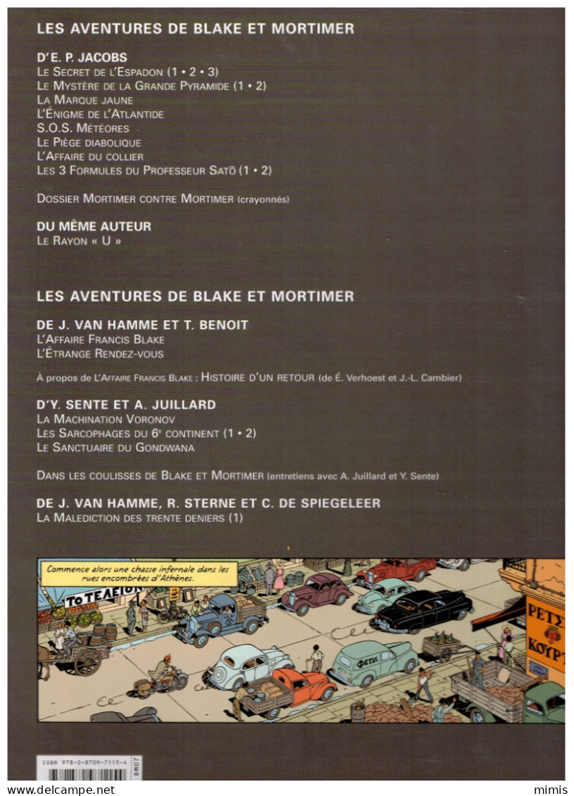 BLAKE ET MORTIMER            La Malédiction Des Trente Deniers    Tome 1      E.O. 11/2009 - Blake Et Mortimer