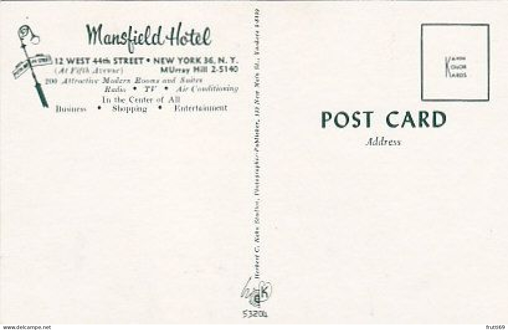 AK 193940 USA - New York City - Mansfield Hotel - Cafés, Hôtels & Restaurants