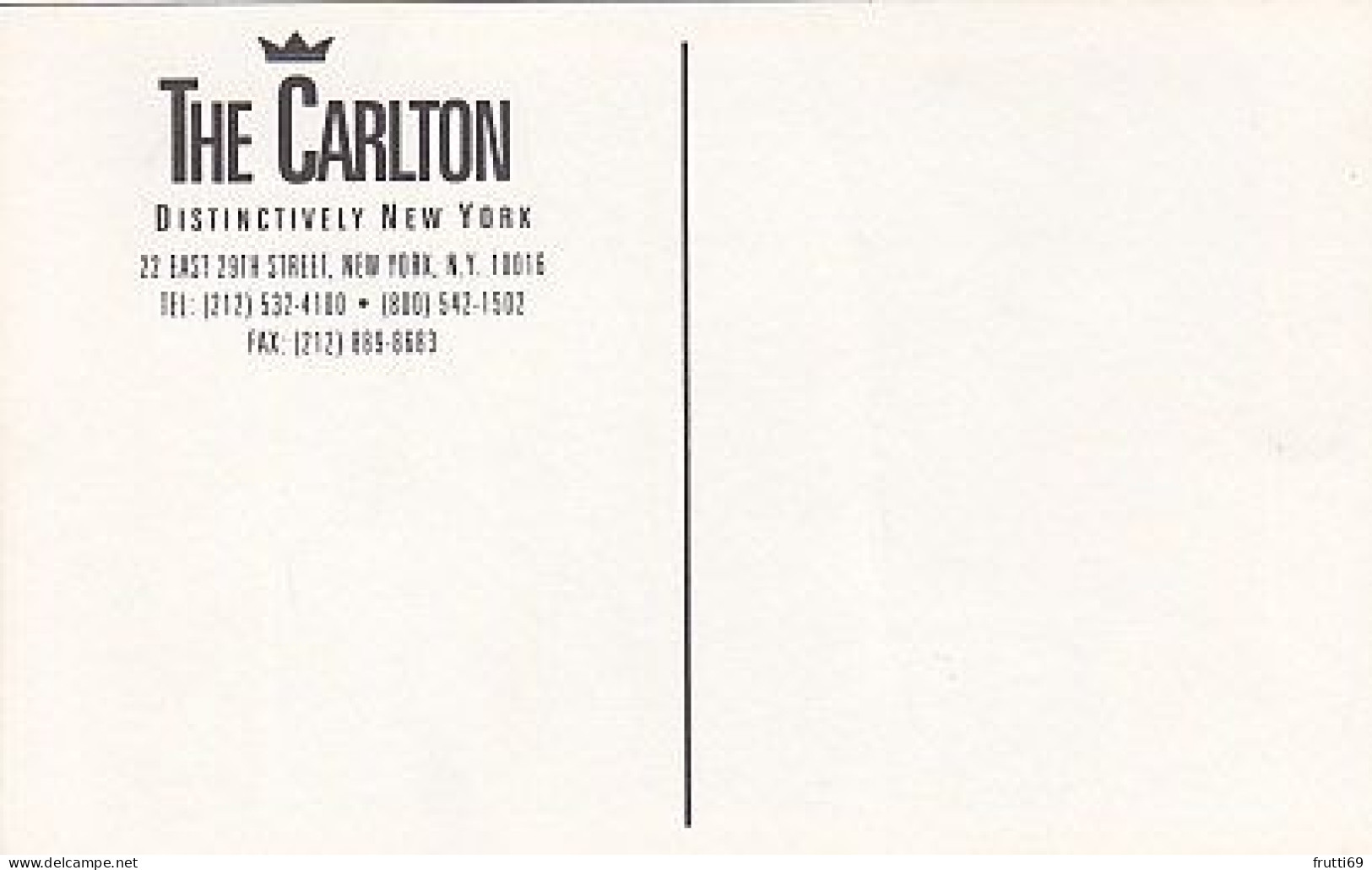 AK 193942 USA - New York City - The Carlton - Bar, Alberghi & Ristoranti