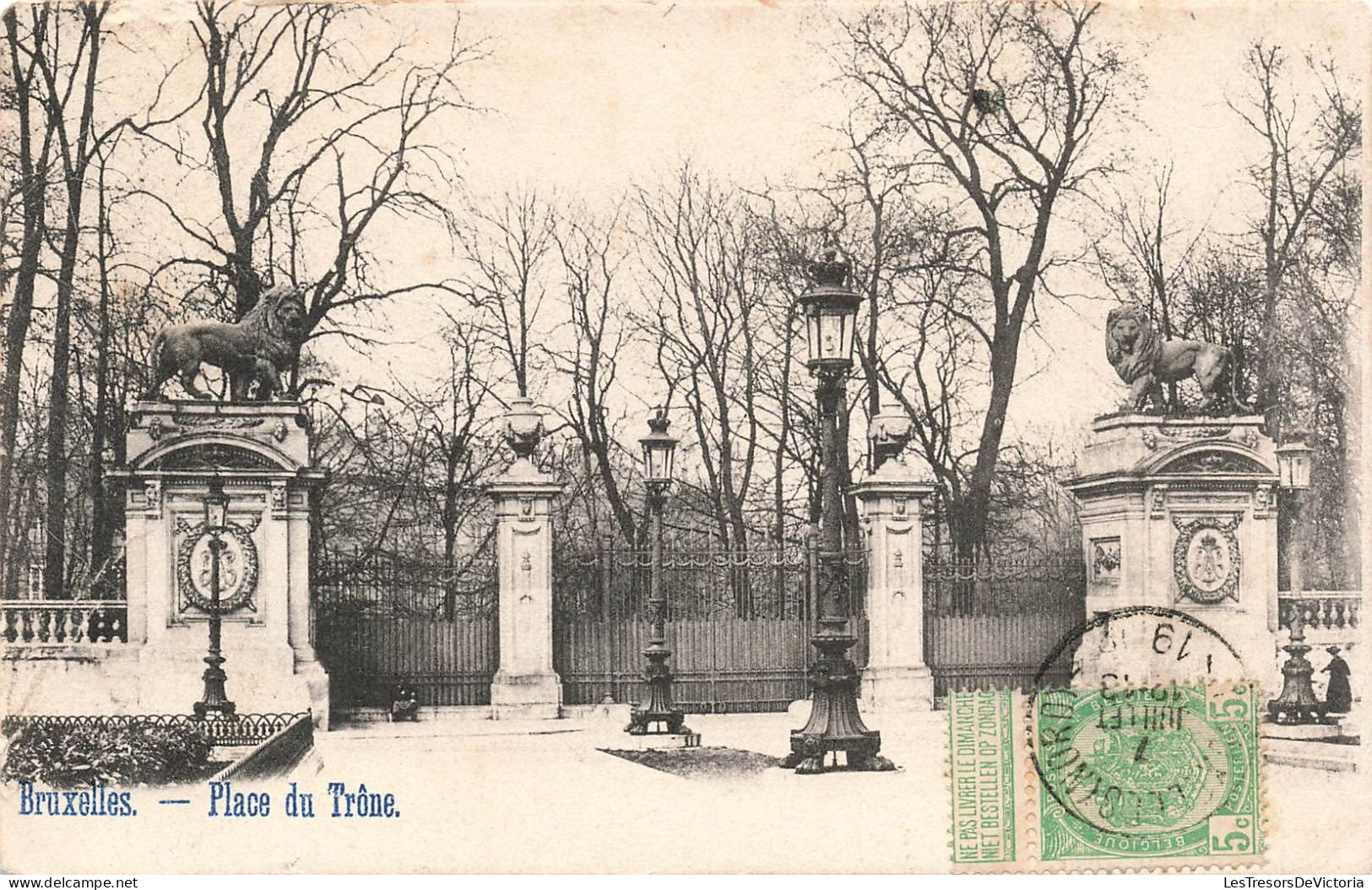 BELGIQUE - Bruxelles - Place Du Trône - Carte Postale Ancienne - Other & Unclassified