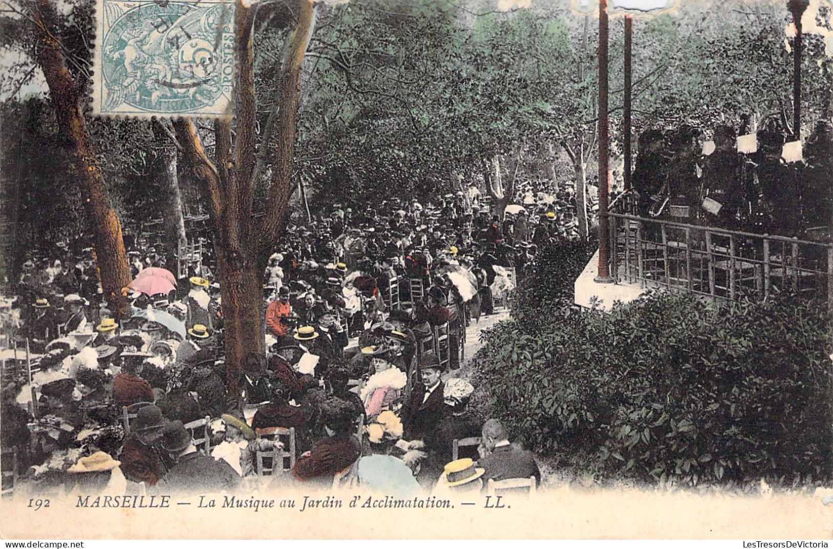 FRANCE - Marseille - La Musique Au Jardin D'acclimatation - Animé Et Colorisé - Carte Postale Ancienne - Parcs Et Jardins