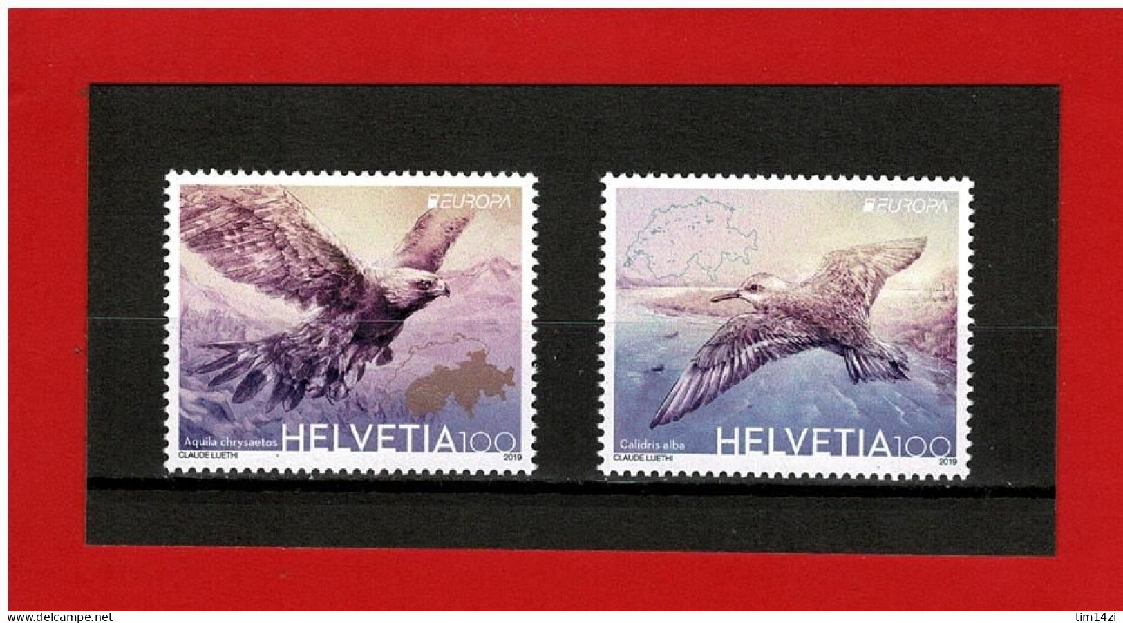 SUISSE - 2019 - N° 2524/2525 - TIMBRES NEUFS** -  EUROPA - FAUNE - OISEAUX NATIONAUX - COTE Y & T : 5.00 Euros - Neufs